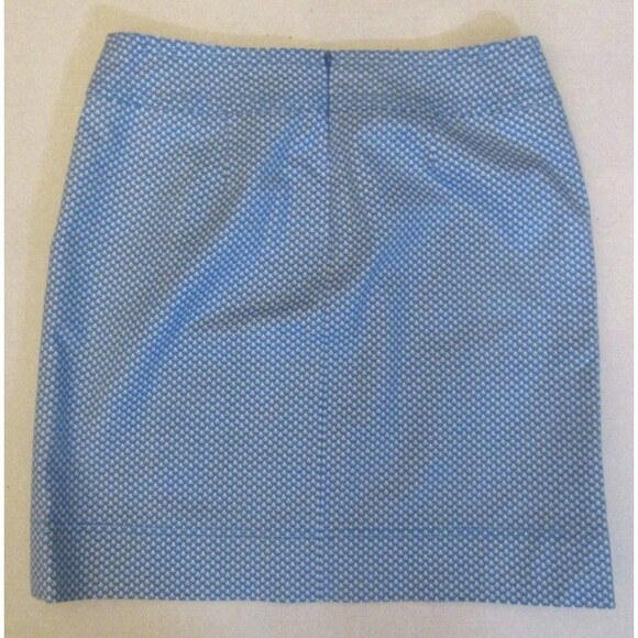 Talbots Pencil Skirt Blue Linen Mini Straight Lined Womens Size 10 - Picture 4 of 6